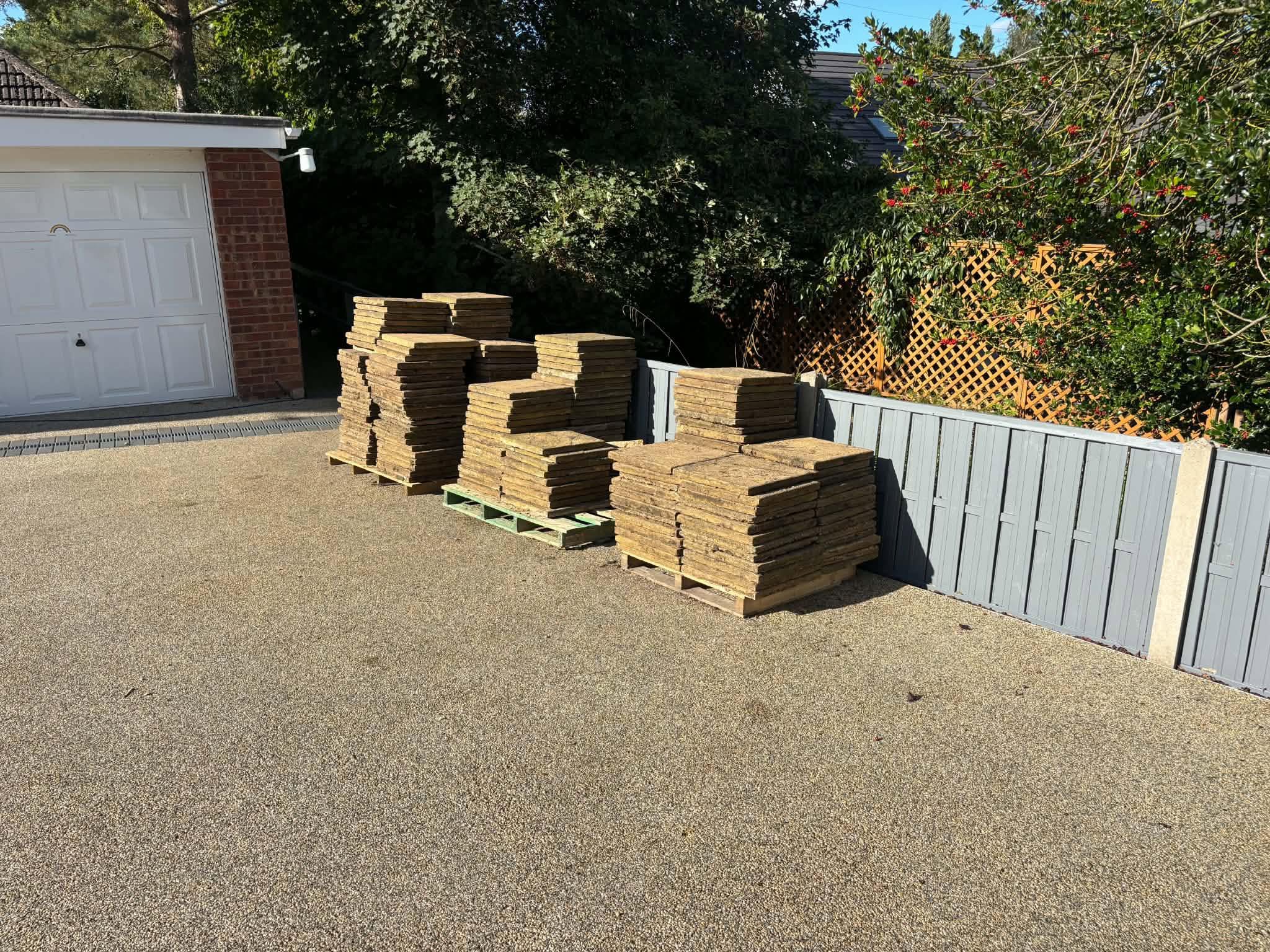 Paving packs delivered to site