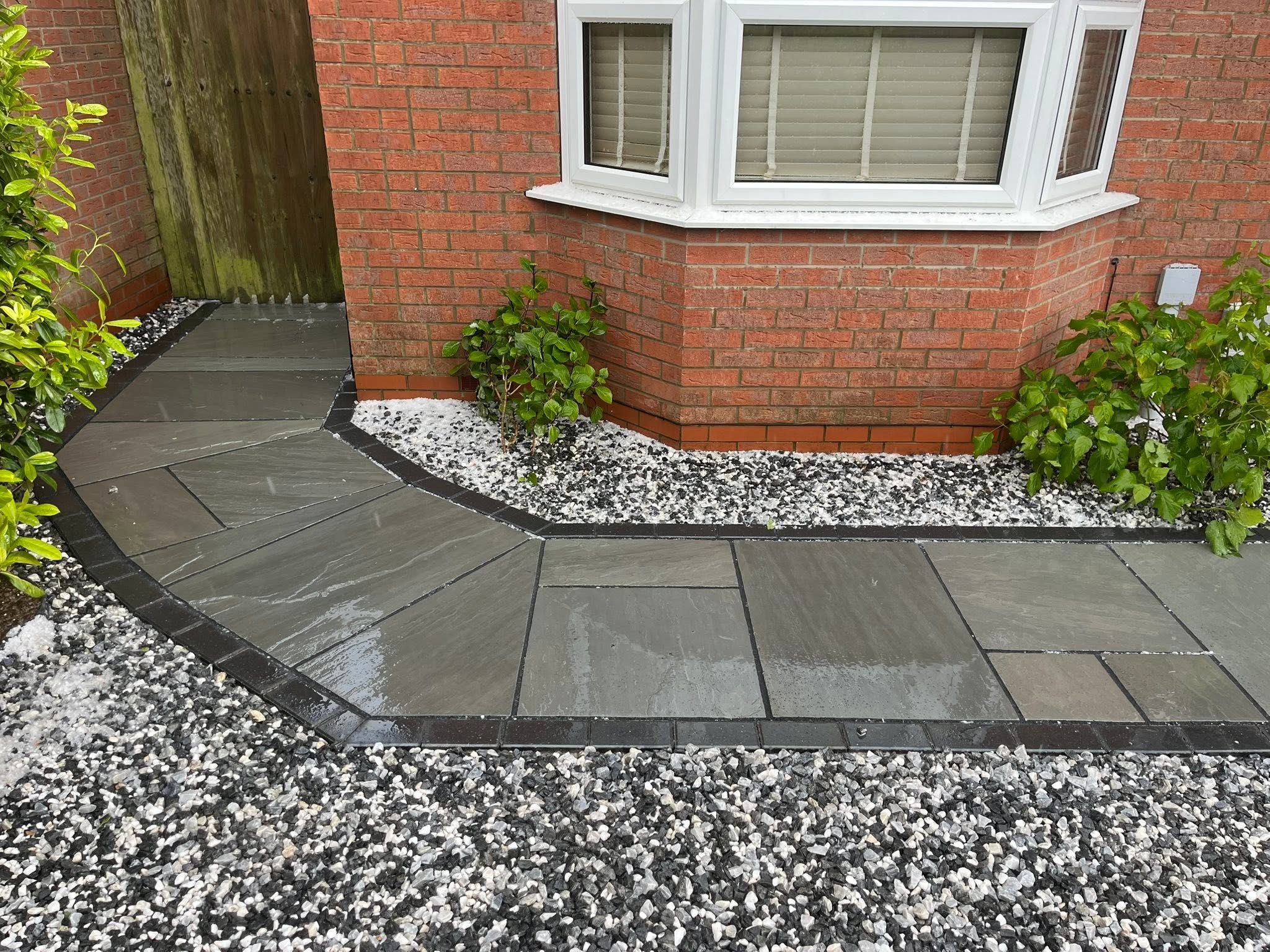 Grey porcelain path